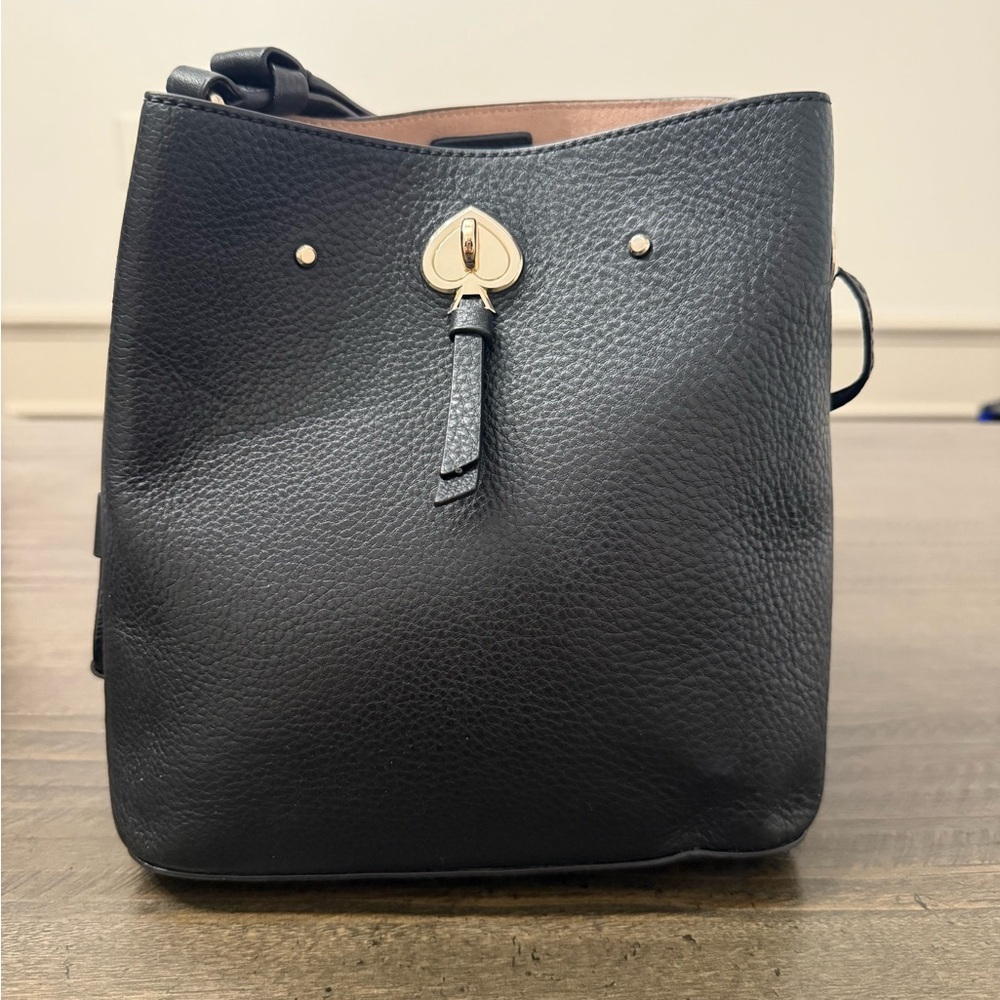 Kate Spade Marti Small Bucket Bag - Black Pebbled Leather - New without Tags - Picture 4 of 6